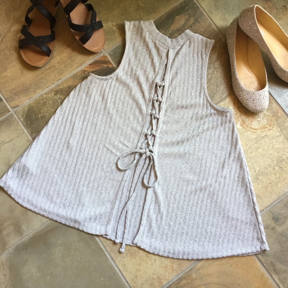 Altar’d State Lace-Up Tunic Top - NEW - Picture 4 of 16